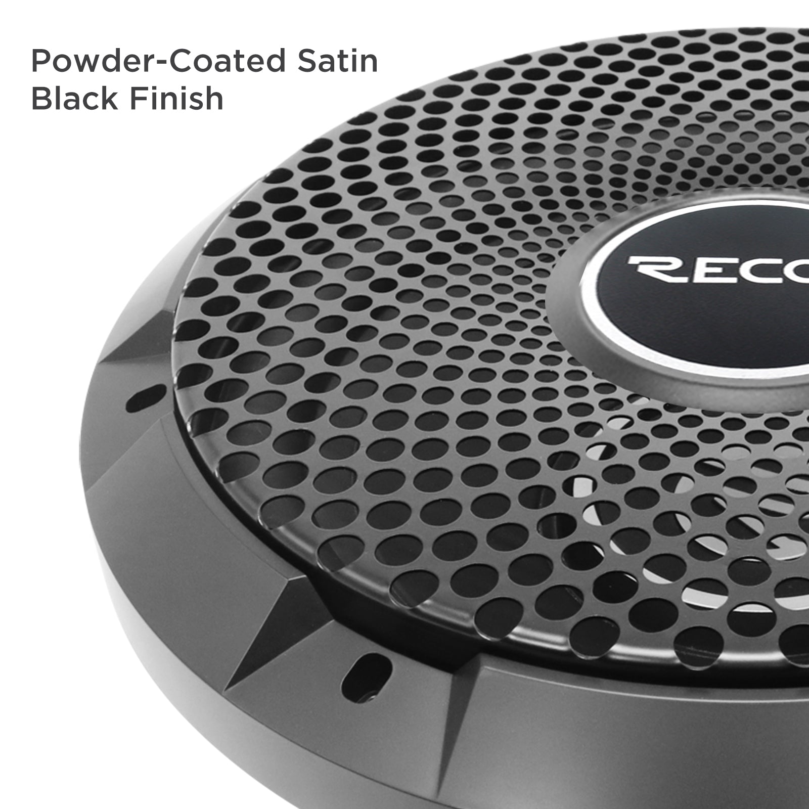 SG-65P - Pair 6.5-inch High Excursion Black Steel Mesh Grille for Midrange Speakers & Subwoofers