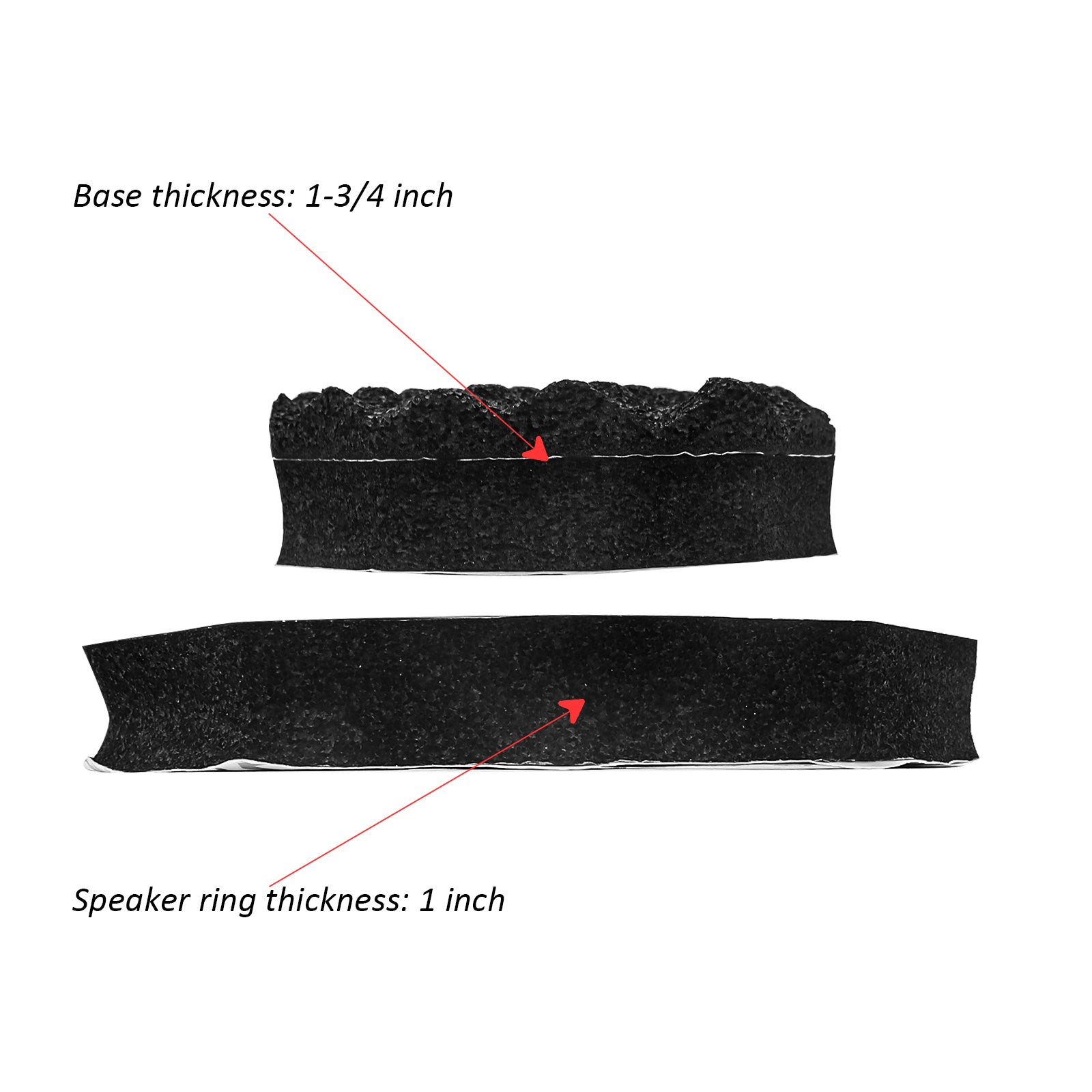 FSR65 - 2pc Foam Speaker Ring Kit for 6.5" Drivers with Egg Crate Foam Base