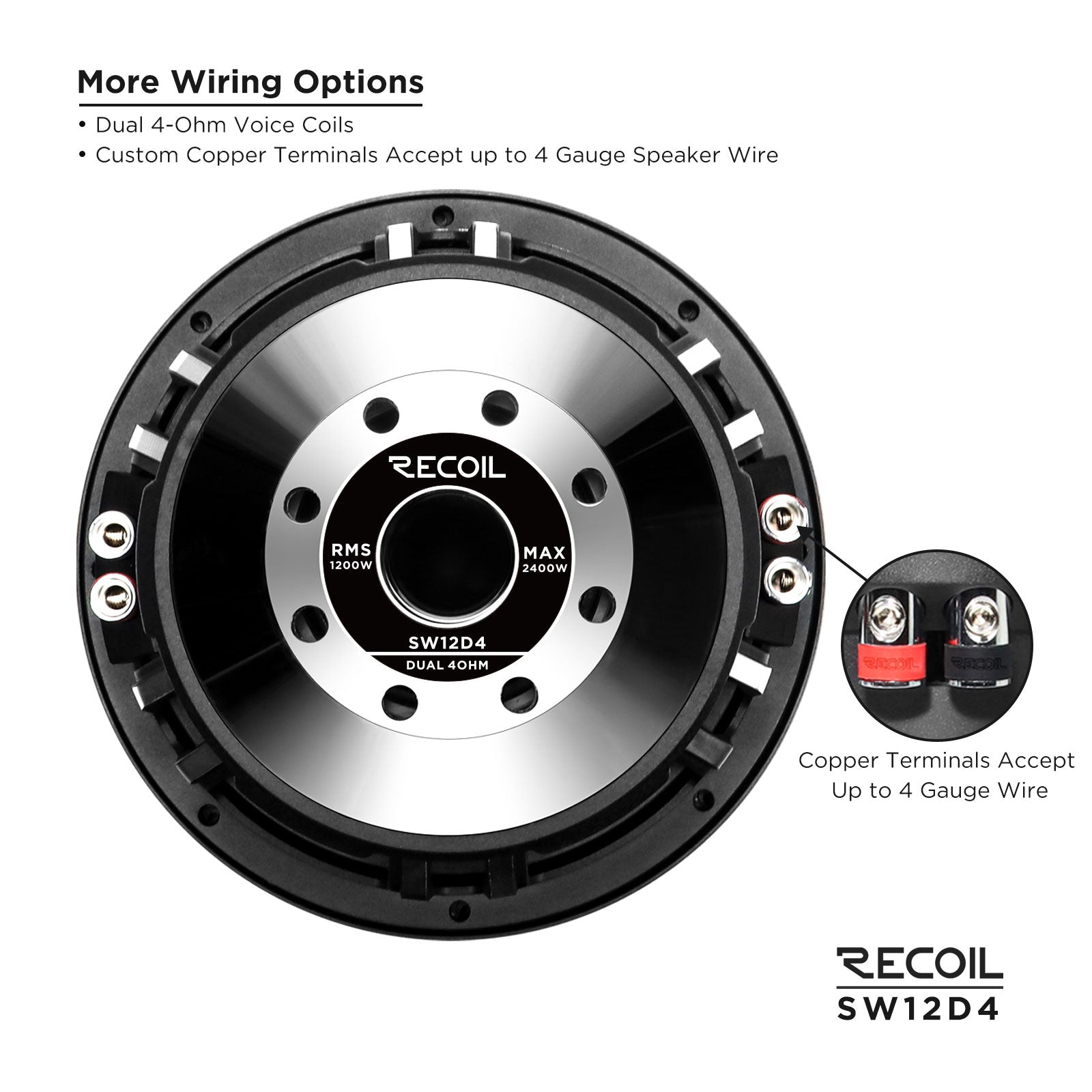 SW12D4 - 12-inch Dual 4-ohm Subwoofer