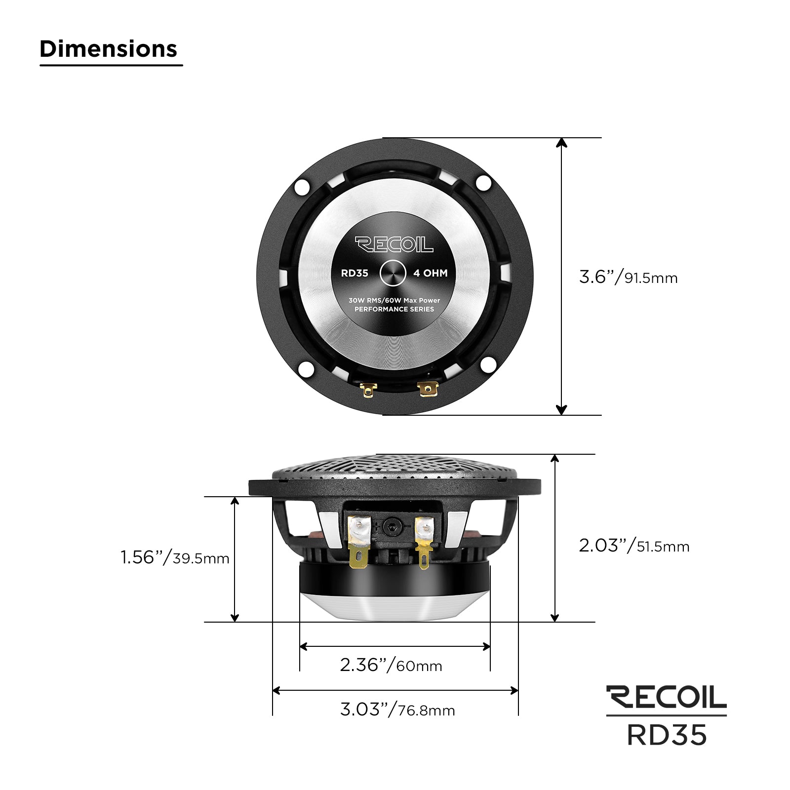 RD35 - 3.5" Midrange Speaker