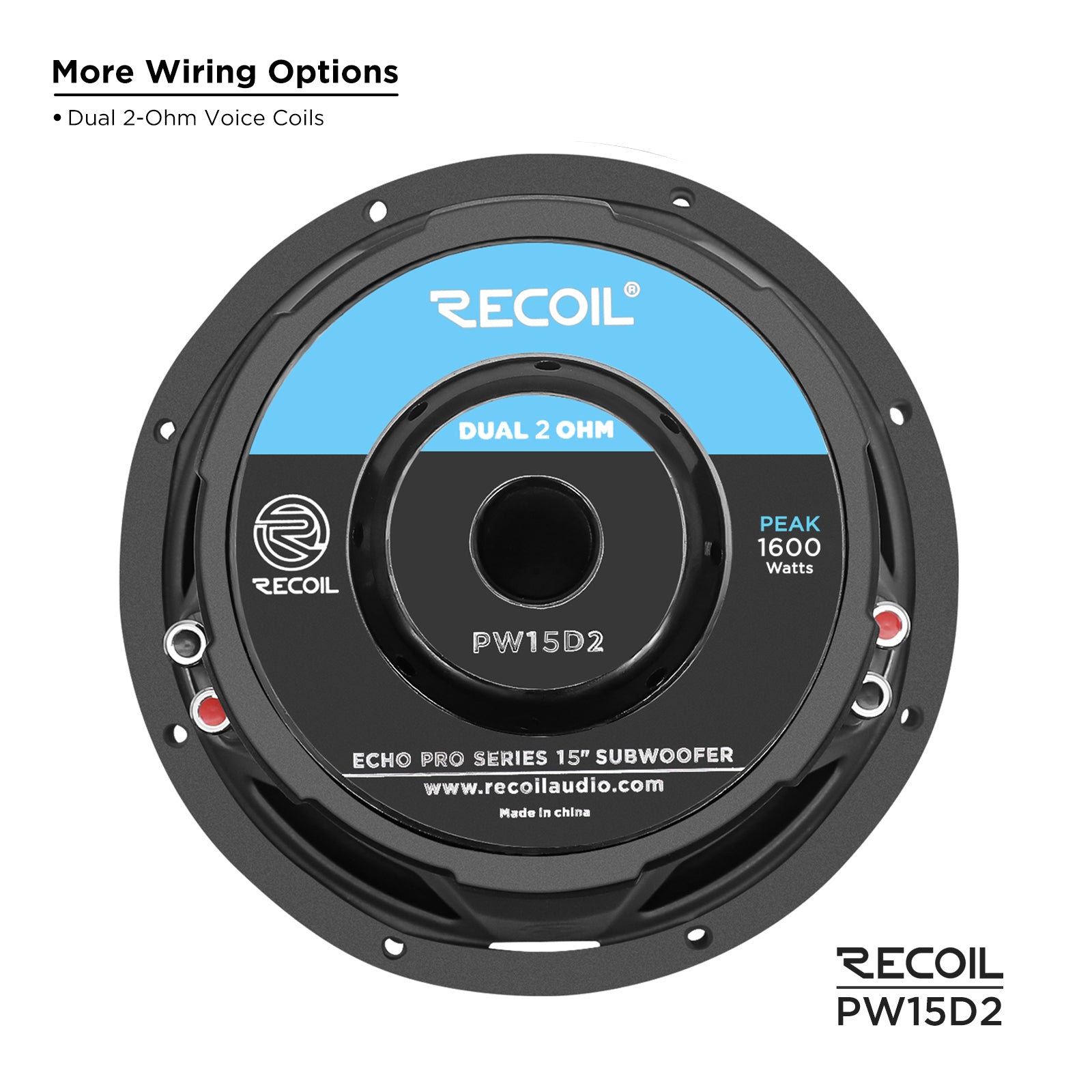 PW15D2 - 15-inch Dual 2-ohm Subwoofer