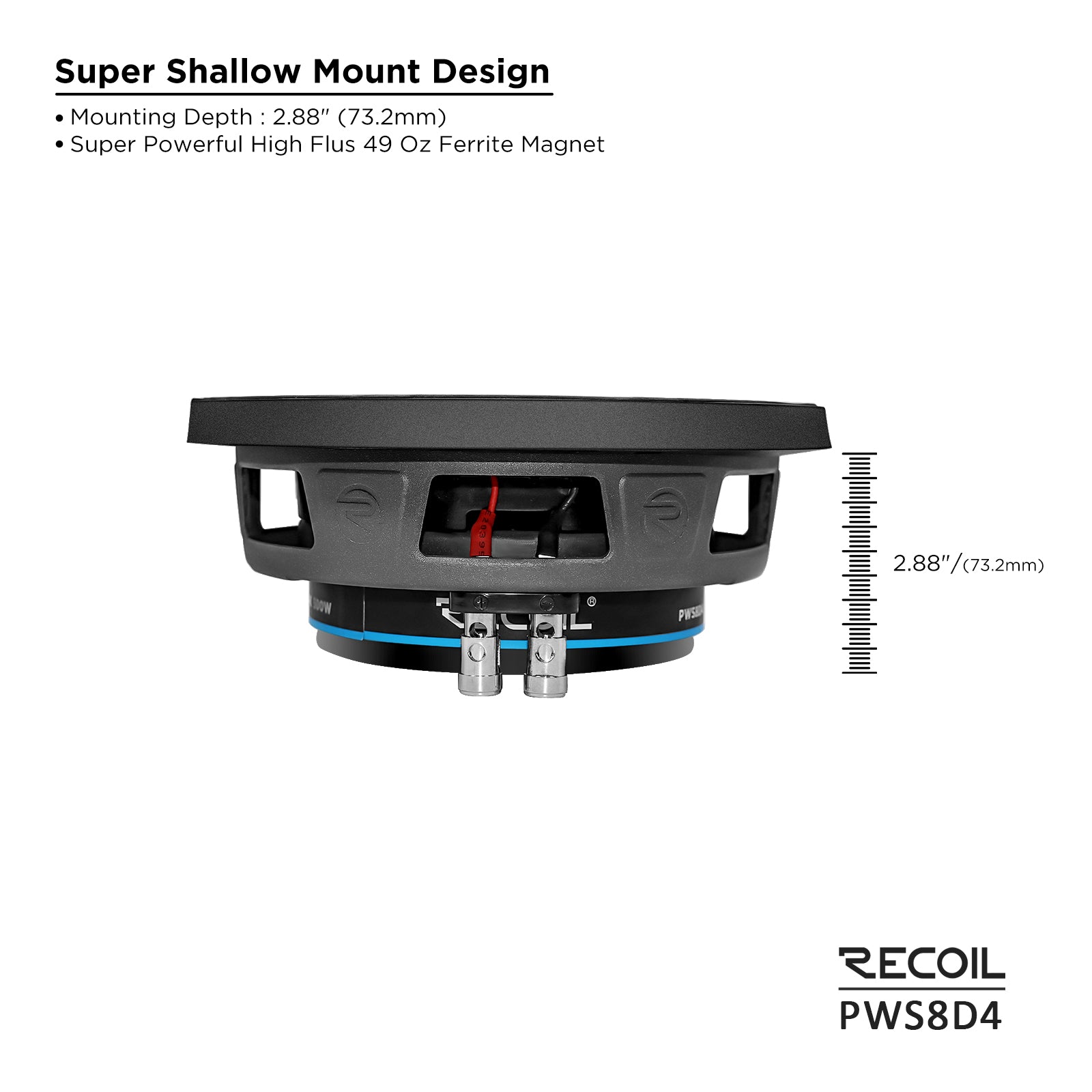PWS8D4 - 8-inch Dual 4-ohm Subwoofer – Recoil Audio USA