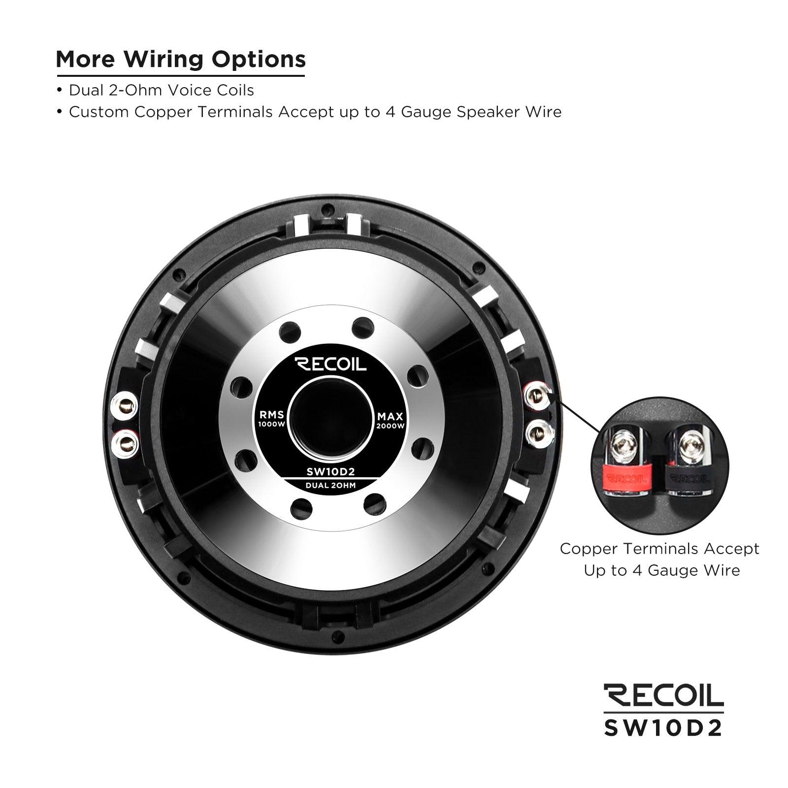 SW10D2 - 10-inch Dual 2-ohm Subwoofer