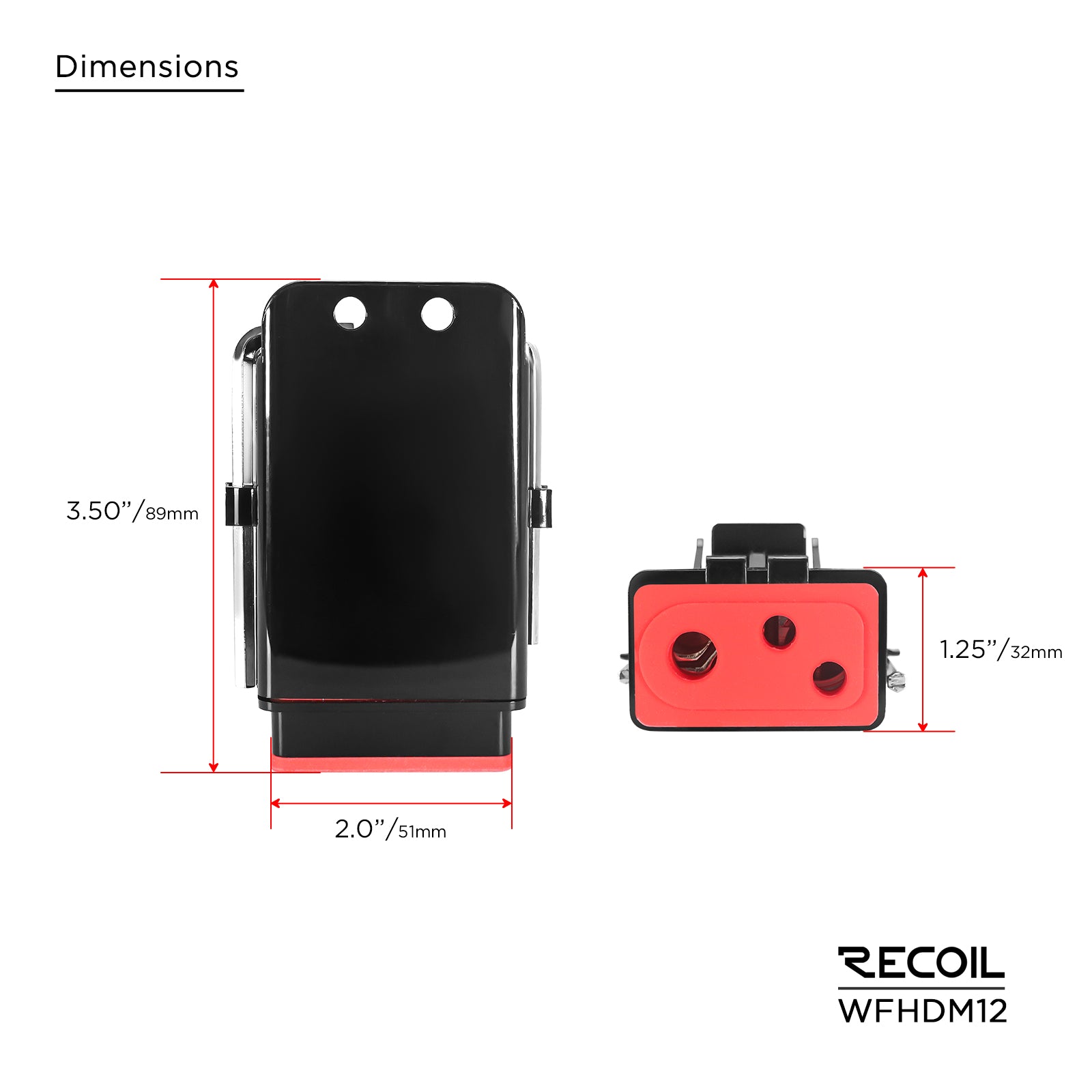 WFHDM12 - Waterproof Dual Maxi or Mini-anl Fused Distribution Block, 1x0/4awg Input & 2 X 6/8awg Outputs