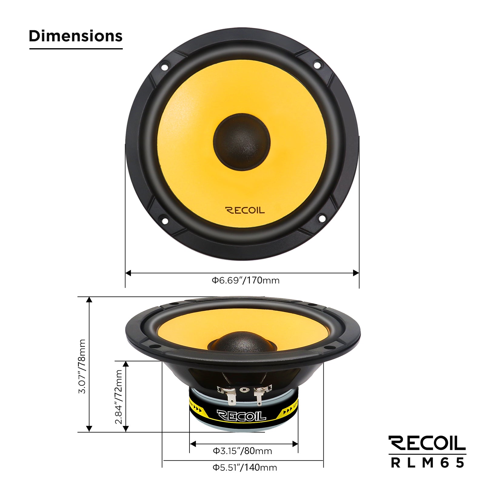 RLM65 - Level-3 Series 6.5-inch Car Audio Component Speaker System