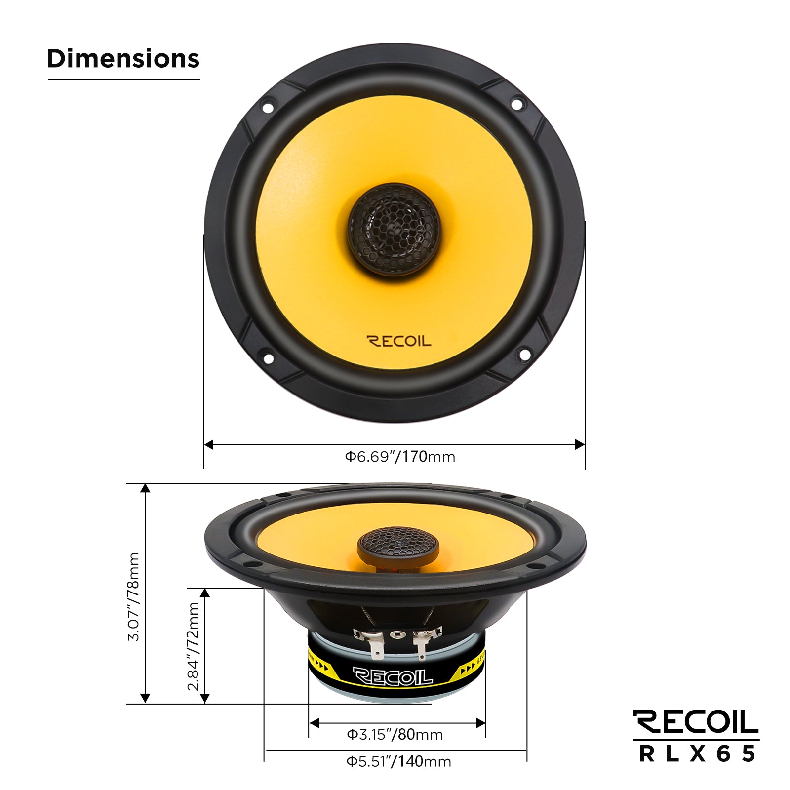 RLX65 - Level-3 Series 6.5-inch Car Audio Coaxial Speaker System