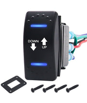 LAS2 - DPDT 20a 12v DC Motor Polarity Reversing Momentary Rocker Switch with Pigtail Wire Actuator
