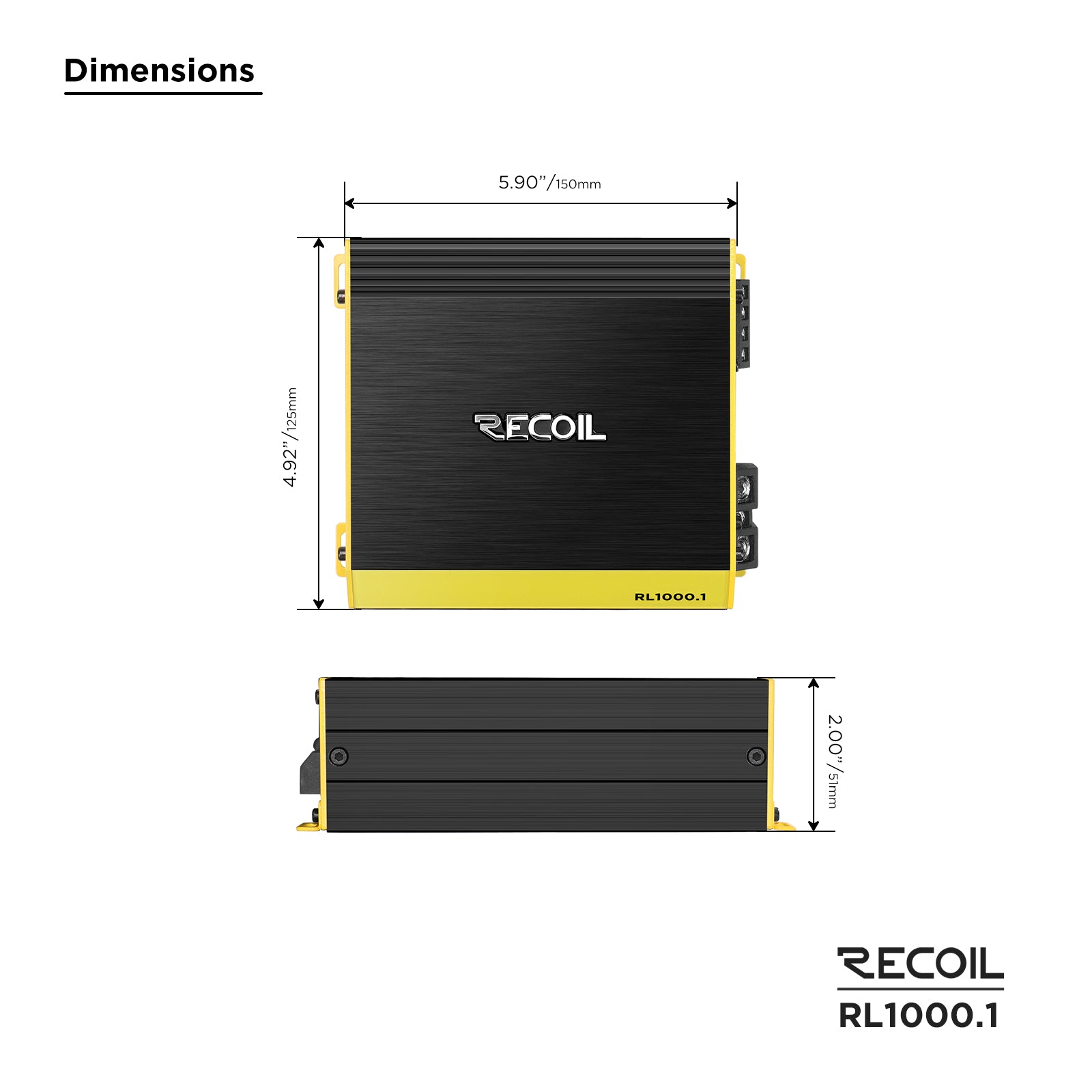 RL1000.1 - 1000 Watss Class-D Mono Amplifier