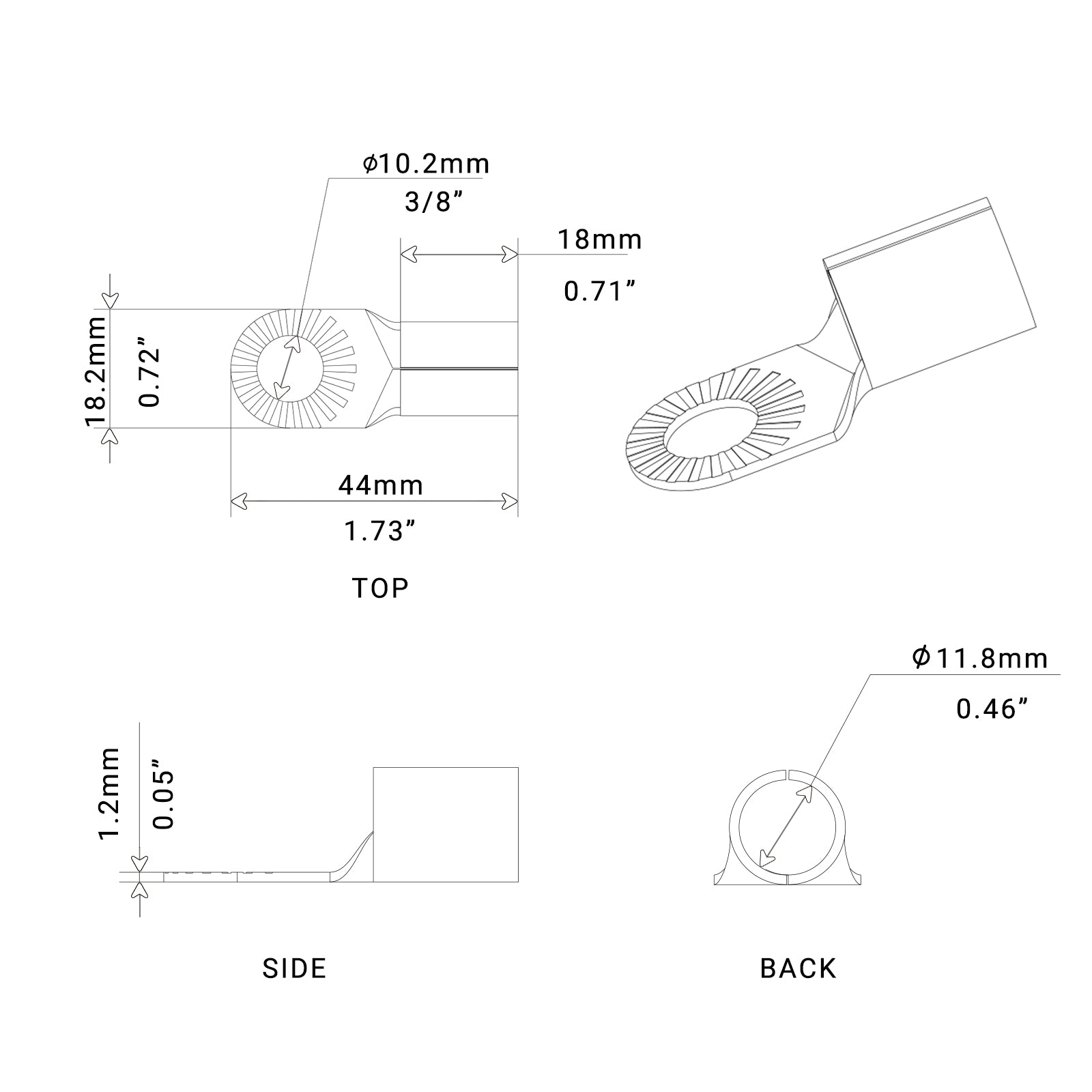 RT038-10 - 10pcs 0awg Copper Ring Terminals, 3/8” Ring Hole, Shiny Nickel Plated Crimp Ring Terminals with 10pcs Red & Black Soft Boots