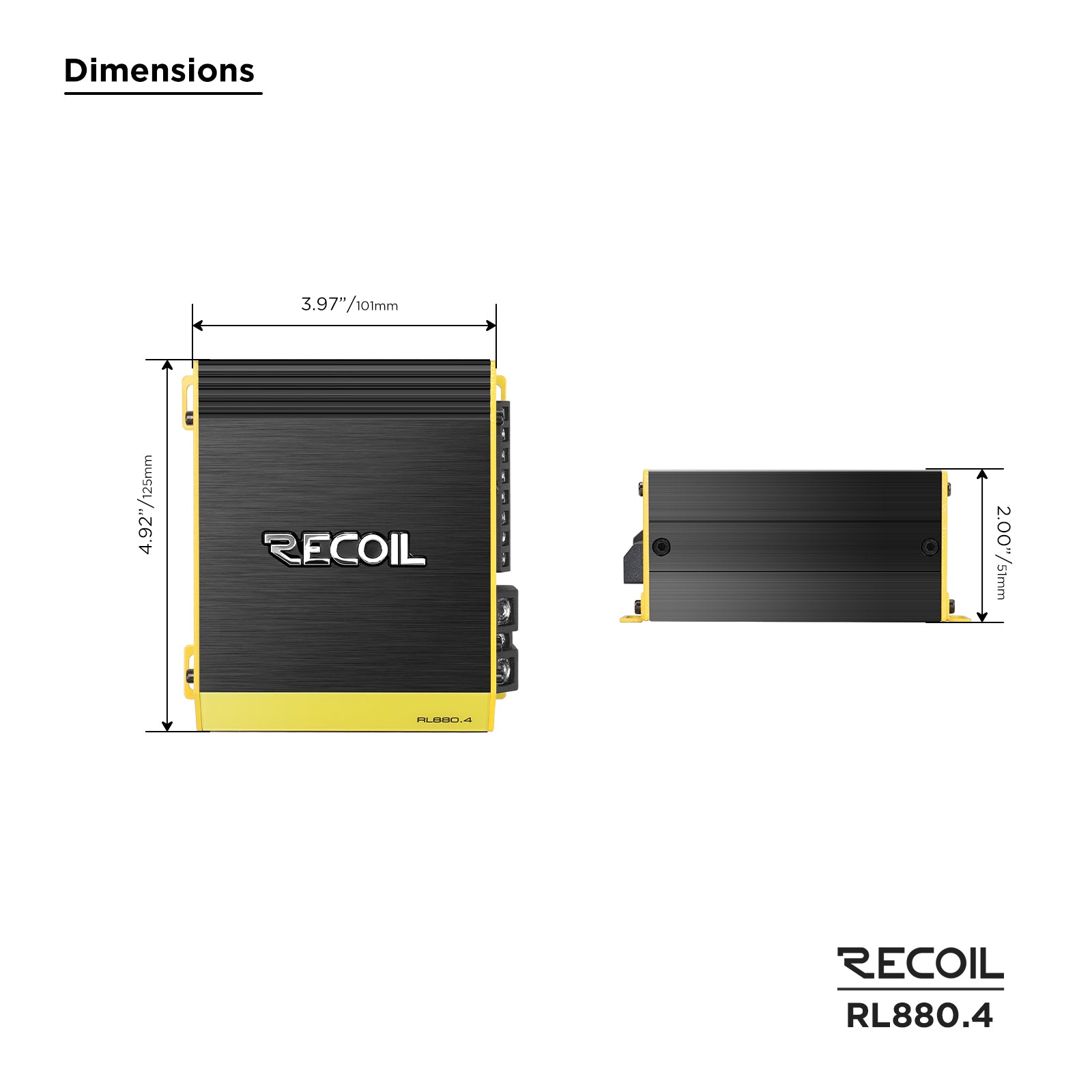 RL880.4 - 880 Watts Full Range Class-D 4-channel Amplifier
