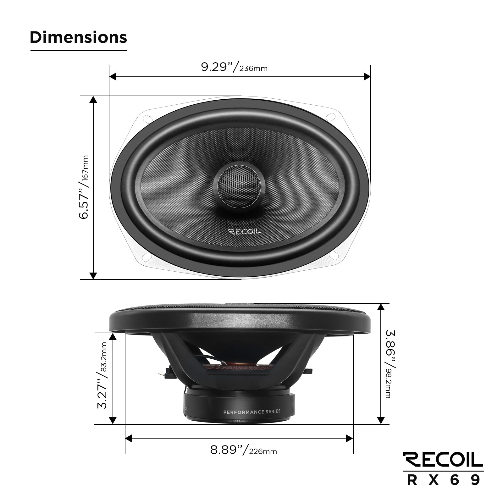 RX69 - 6x9" 2-way Coaxial Speaker