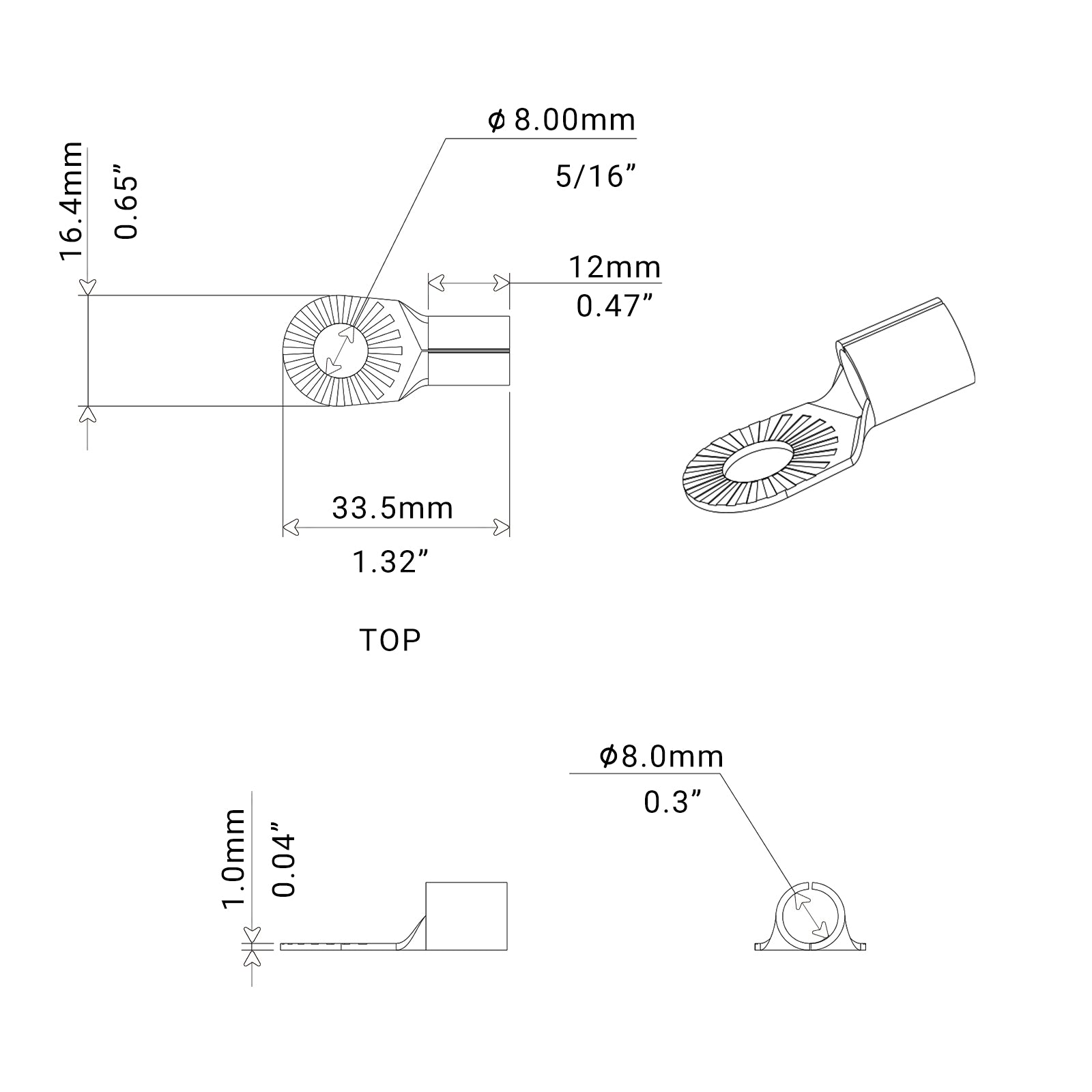 RT4516-20 - 20pcs 4awg Copper Ring Terminals, 5/16” Ring Hole, Shiny Nickel Plated Crimp Ring Terminals with 20pcs Red & Black Soft Boots