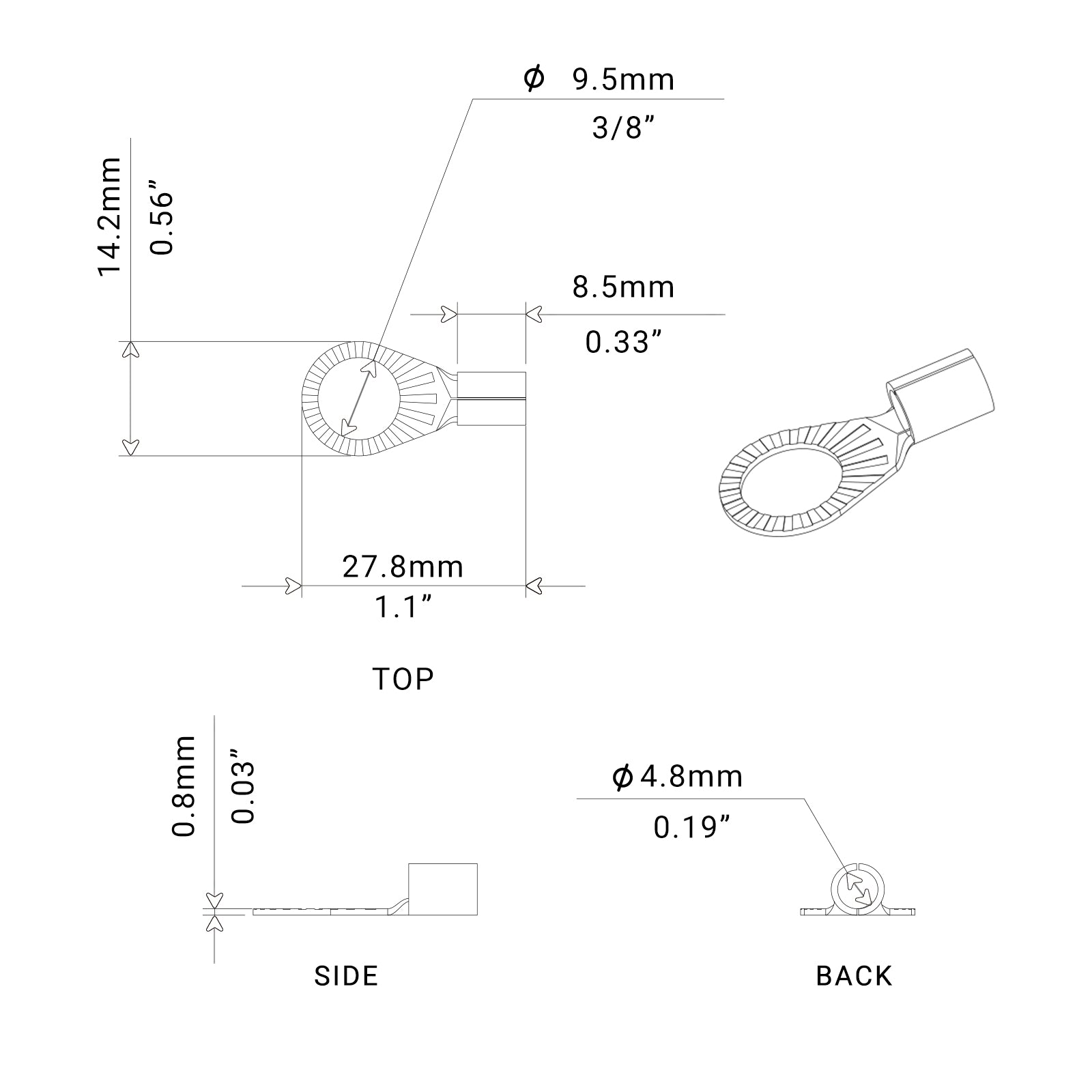 RT838-20 - 20pcs 8awg Copper Ring Terminals, 3/8” Ring Hole, Shiny Nickel Plated Crimp Ring Terminals with 20pcs Red & Black Soft Boots