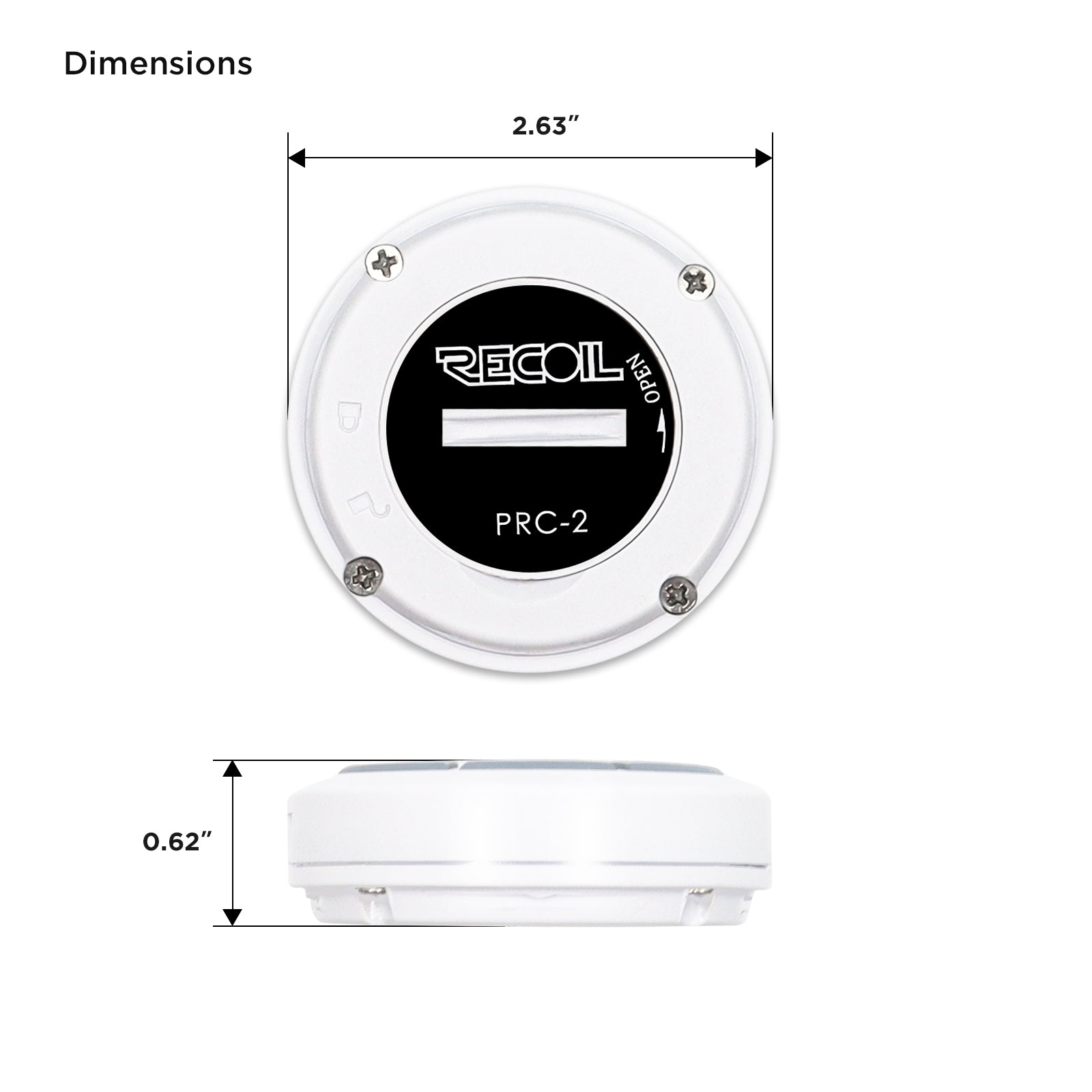PRC-2W - Waterproof Bluetooth Media Button, Wearable & Steering Wheel Remote Control for Car, Bike, Boat and Powersports Vehicles (Color White)