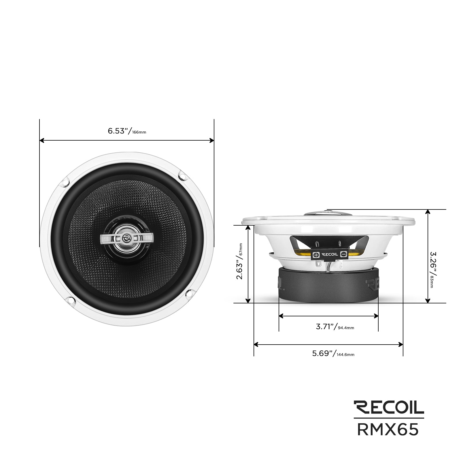 RMX65 - Echo Plus Series 6.5-inch 2-way Car Audio Coaxial Speaker System