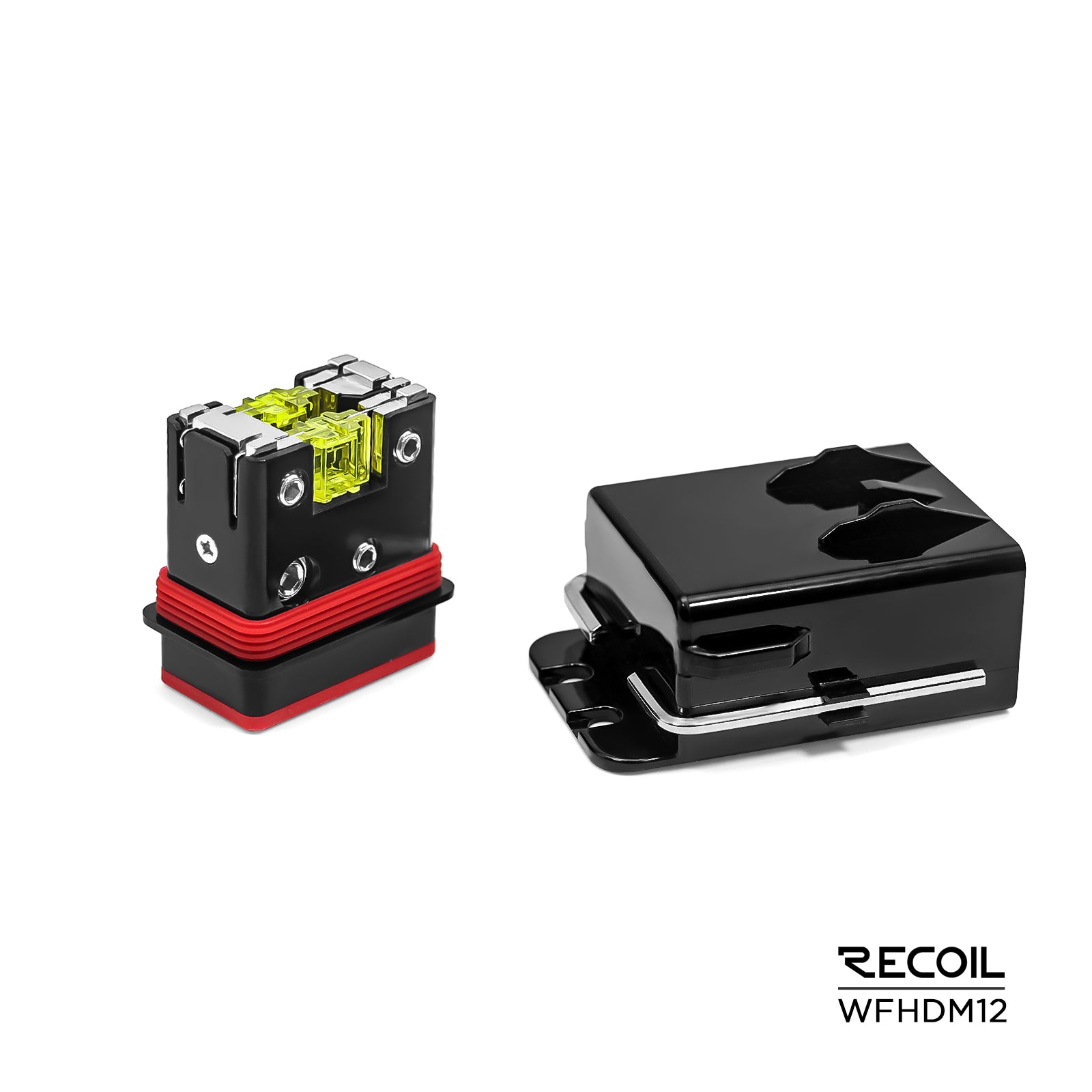 WFHDM12 - Waterproof Dual Maxi or Mini-anl Fused Distribution Block, 1x0/4awg Input & 2 X 6/8awg Outputs