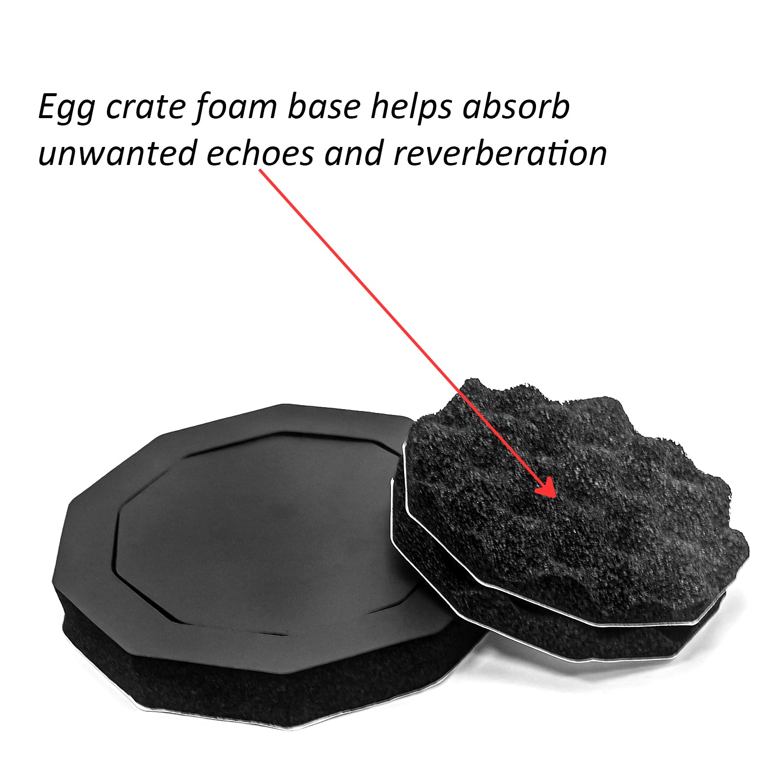DMSR65 - Foam Speaker Ring Kit for 6.5” Speakers with Egg Crate Foam Base Pair and Sound Damping Speaker Kit Two 10” X 10” Pieces