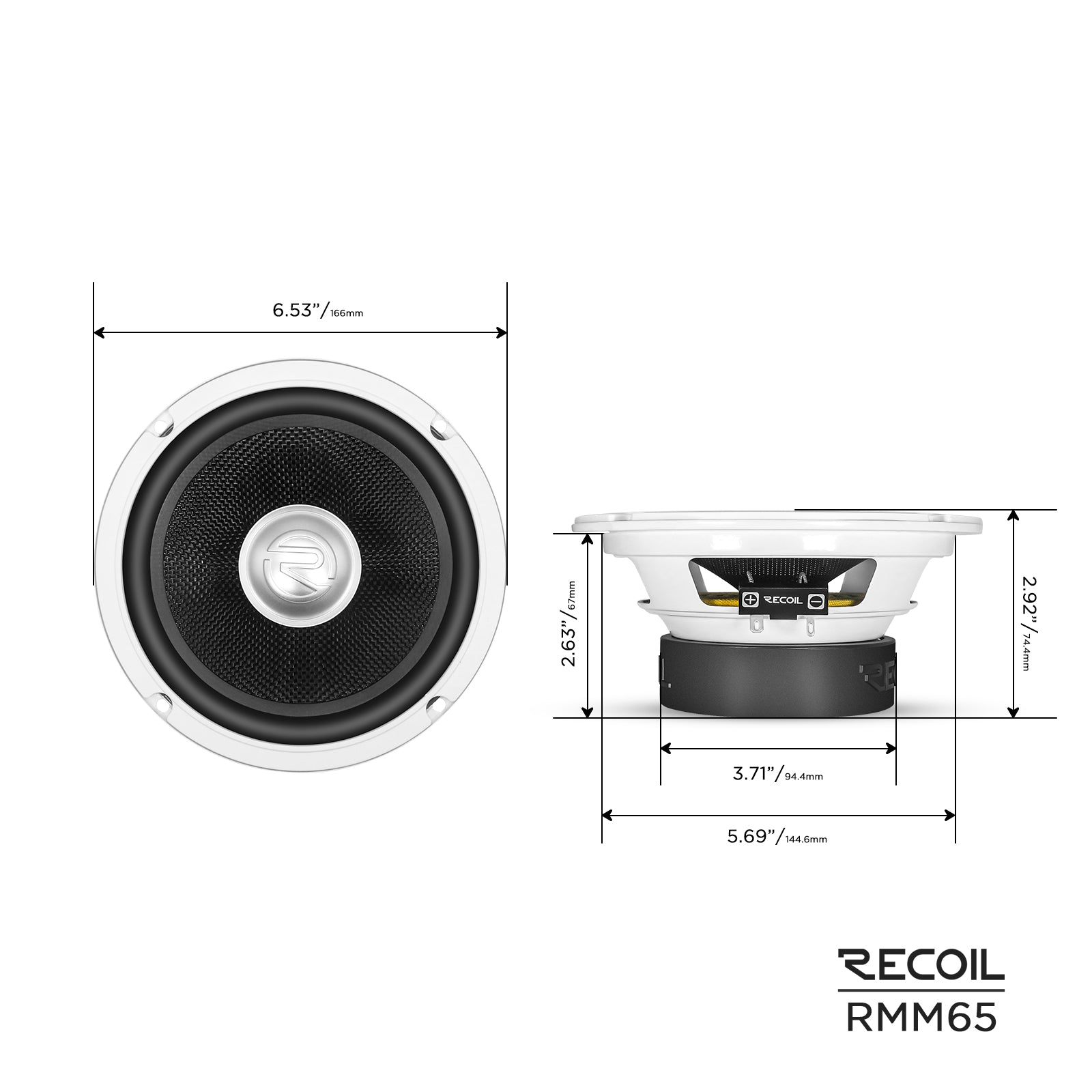 RMM65 - Echo Plus Series 6.5-inch Car Audio Component Speaker System