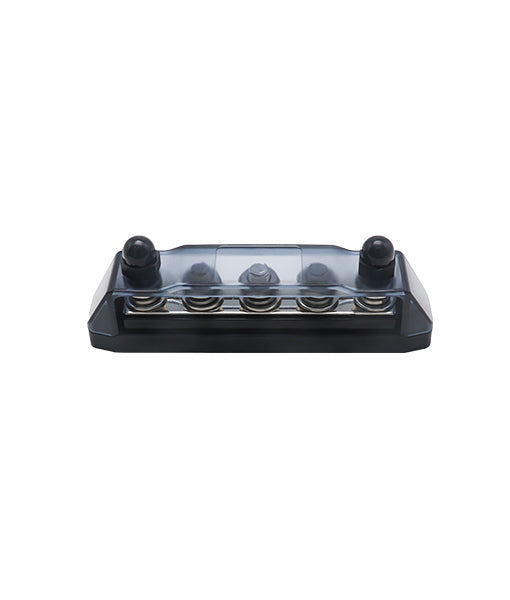 BB5B - Busbar 5 X 5/16” Studs Power Distribution Block with Ring Terminals (black)