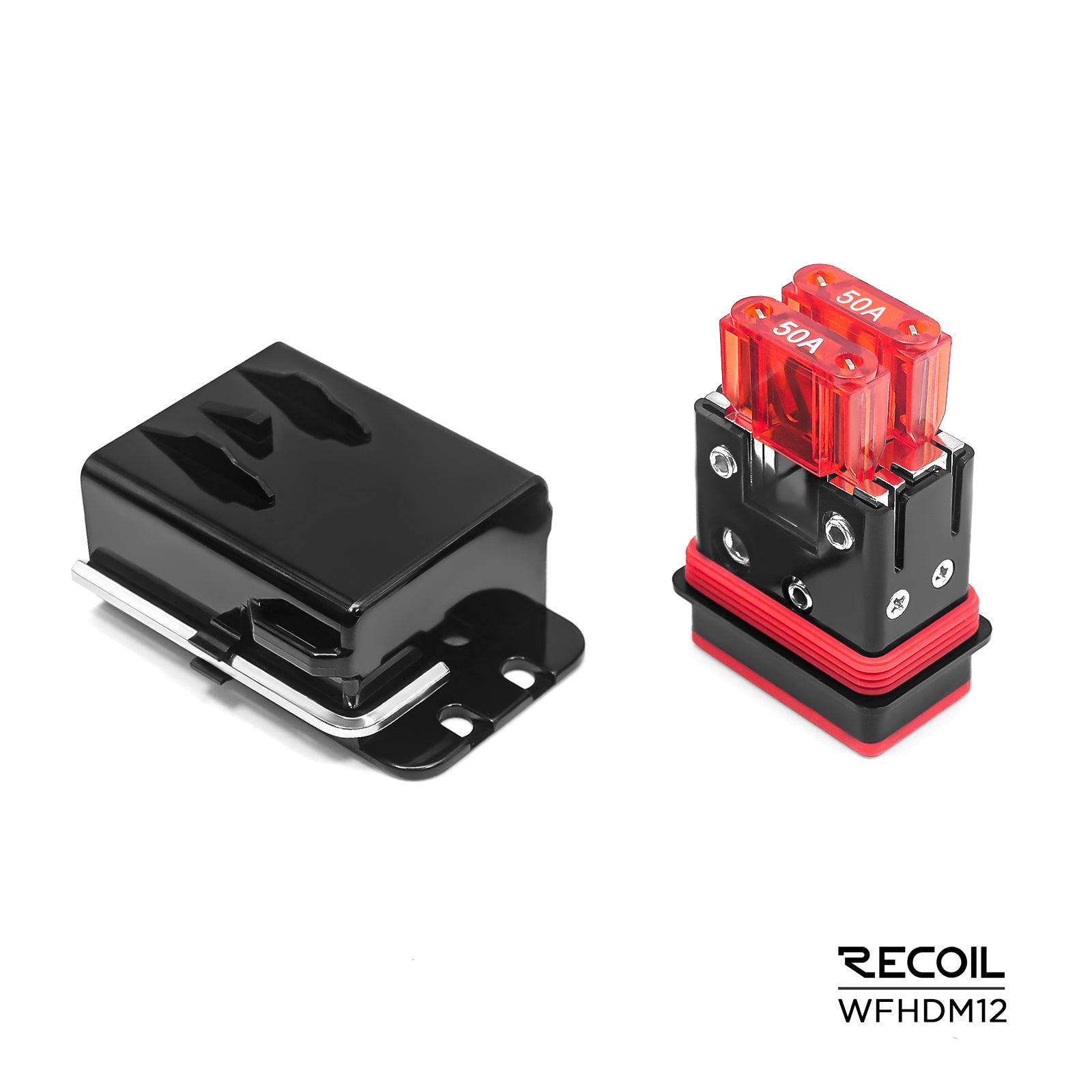 WFHDM12 - Waterproof Dual Maxi or Mini-anl Fused Distribution Block, 1x0/4awg Input & 2 X 6/8awg Outputs
