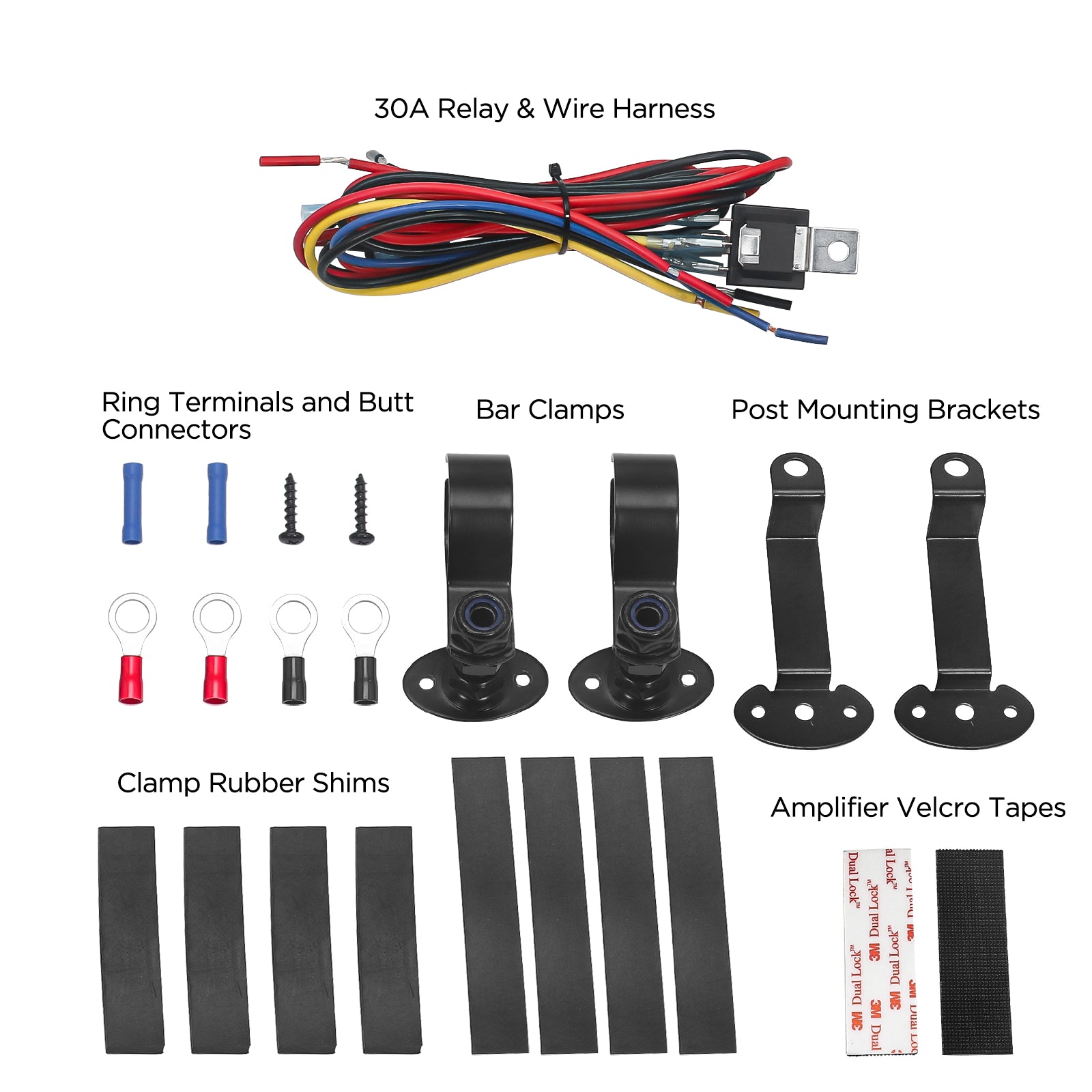 R3B-P - Complete Pair Bluetooth Speakers System, Super Loud 3” Speakers, 360 Watts Class-D Amplifier with Built-in Bluetooth, Waterproof Wireless Remote, Great for Use with ATV, Motorcycle, Golf Cart & 12 Volt Vehicles