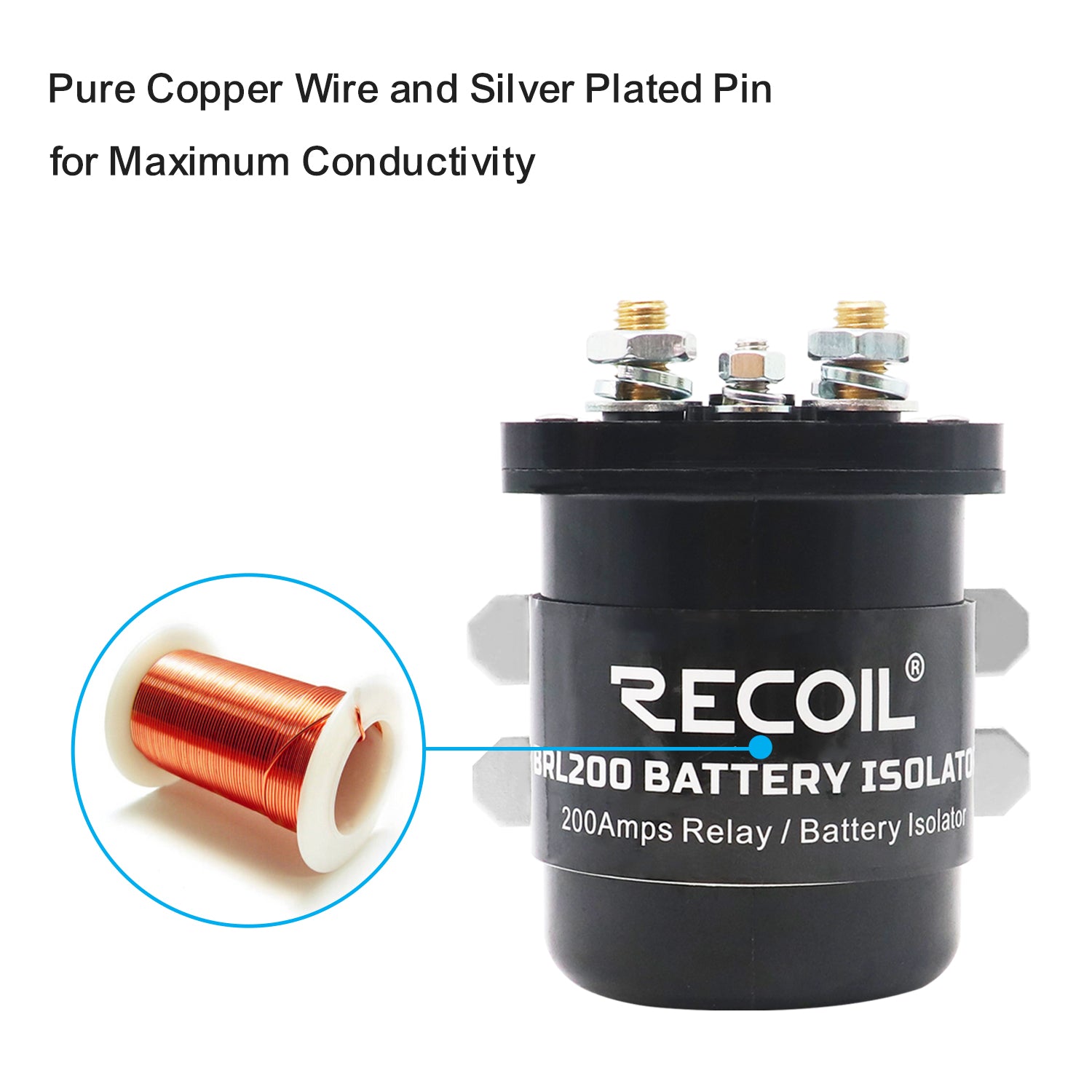 BRL200 - Recoil 200-amp Battery Isolator and High Current Starter Relay