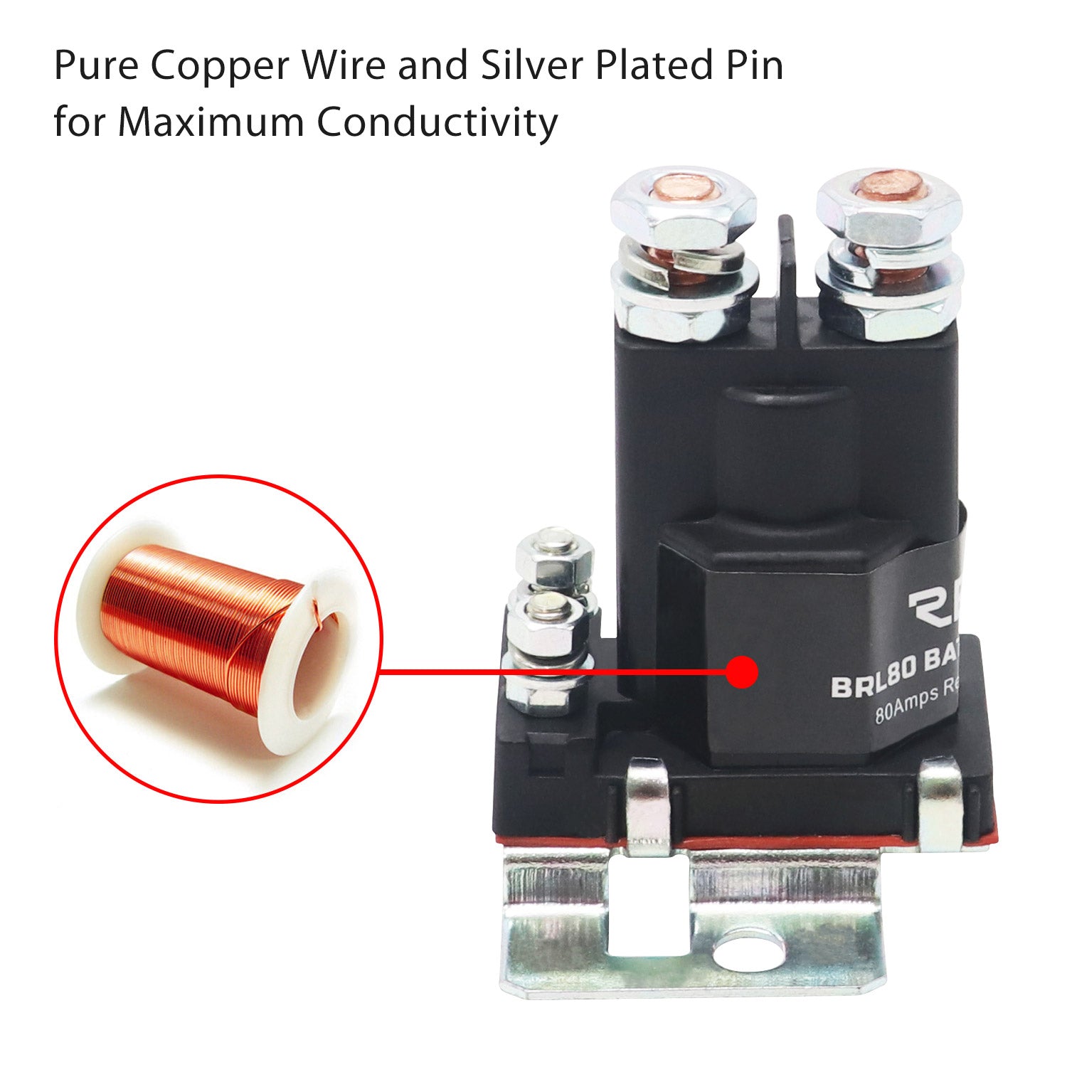 BRL80 - Recoil 80-amp Battery Isolator and High Current Starter Relay