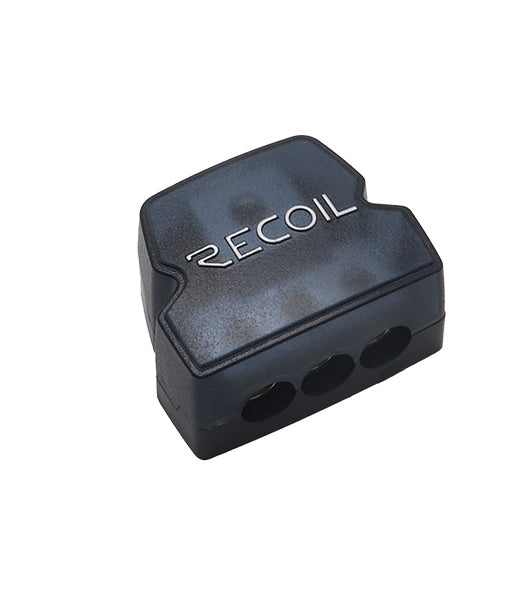 DB13P - Recoil 3-way Power Distribution Block, 1 X 0/2/4 Gauge in 3 X 4/8 Gauge Out Power Distribution Ground Distributor Block for Car Audio Amplifier Splitter (2 Pack)