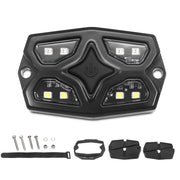 DDL-WR - UTV Golf Cart Dome Light Map Light Interior Light Universal 12-30v LED Light with Roll Bar Mount, IPX7 Waterproof, Super Bright LED with On/off Switch, for UTV ATV Golf Cart Boat RV Van Travel Trailer Off-road Vehicle, White & Red LED