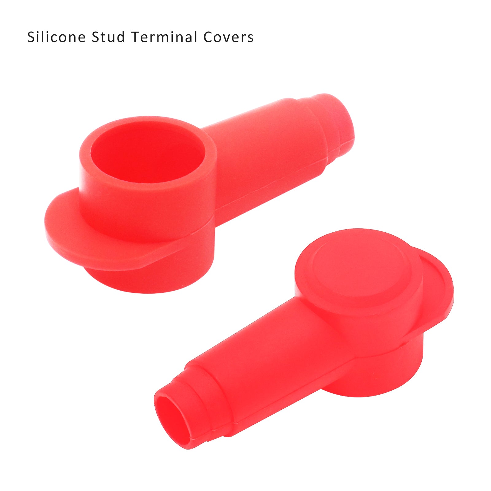 STC20-6R - 6 Pack Silicone Terminal Covers for Alternator Battery Stud and Power Junction Blocks, Fits 2/0awg to 3/0awg Wire, 6pcs Red