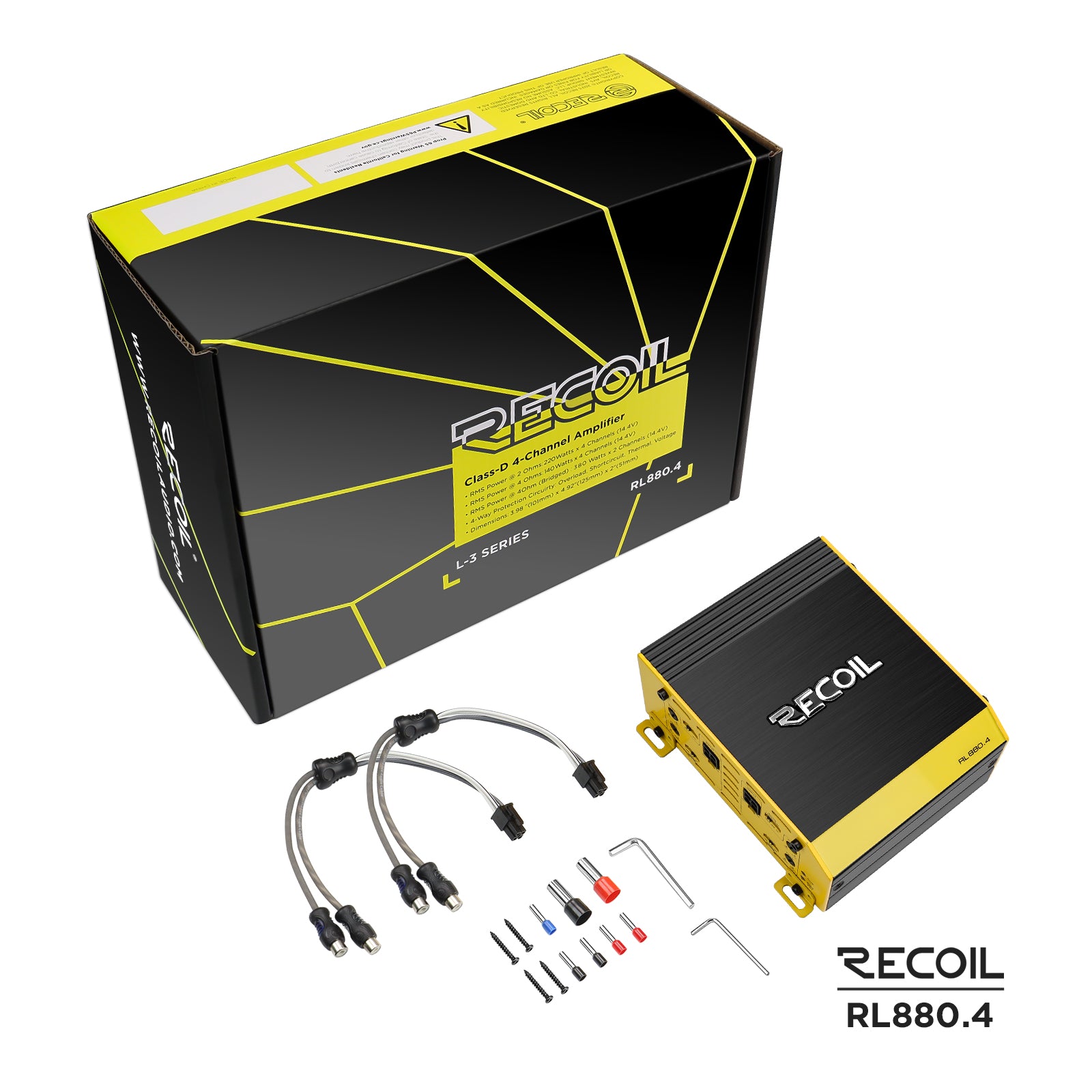 RL880.4 - 880 Watts Full Range Class-D 4-channel Amplifier