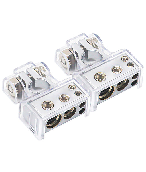 RBT - Recoil 0/4/8/10 Gauge Battery Terminals with Shims, Positive and Negative