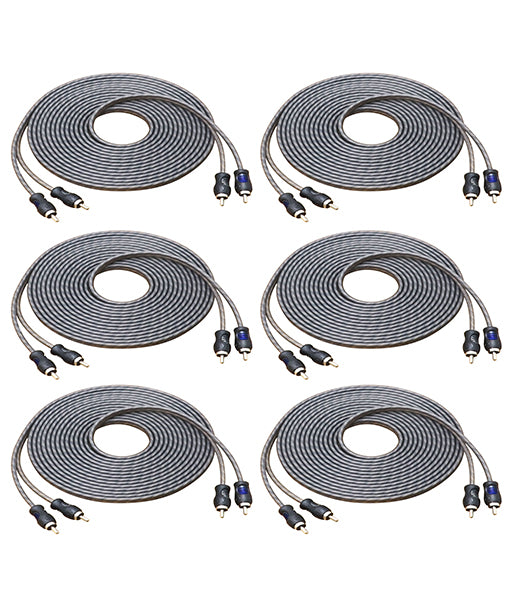 RCI217-6 - Echo Series 17ft 2-channel Twisted Pair OFC RCA Cable (6 Pack)