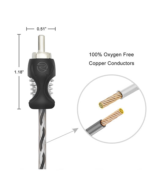 RCI412 - Echo Series 12ft 4-channel Twisted Pair OFC RCA Cable