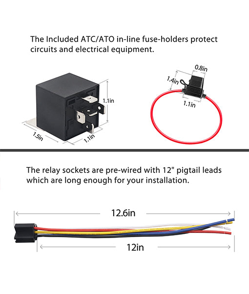 RL3040-K2 - Recoil 40a SPDT Relay Complete Kits (2 Pack)