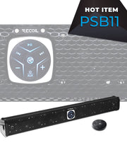 PSB11 - Waterproof Amplified 11-speaker Sound Bar with Remote Control