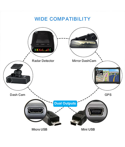 SCHK2 - Smart Dash Cam Hardwire Kits with Two Outputs