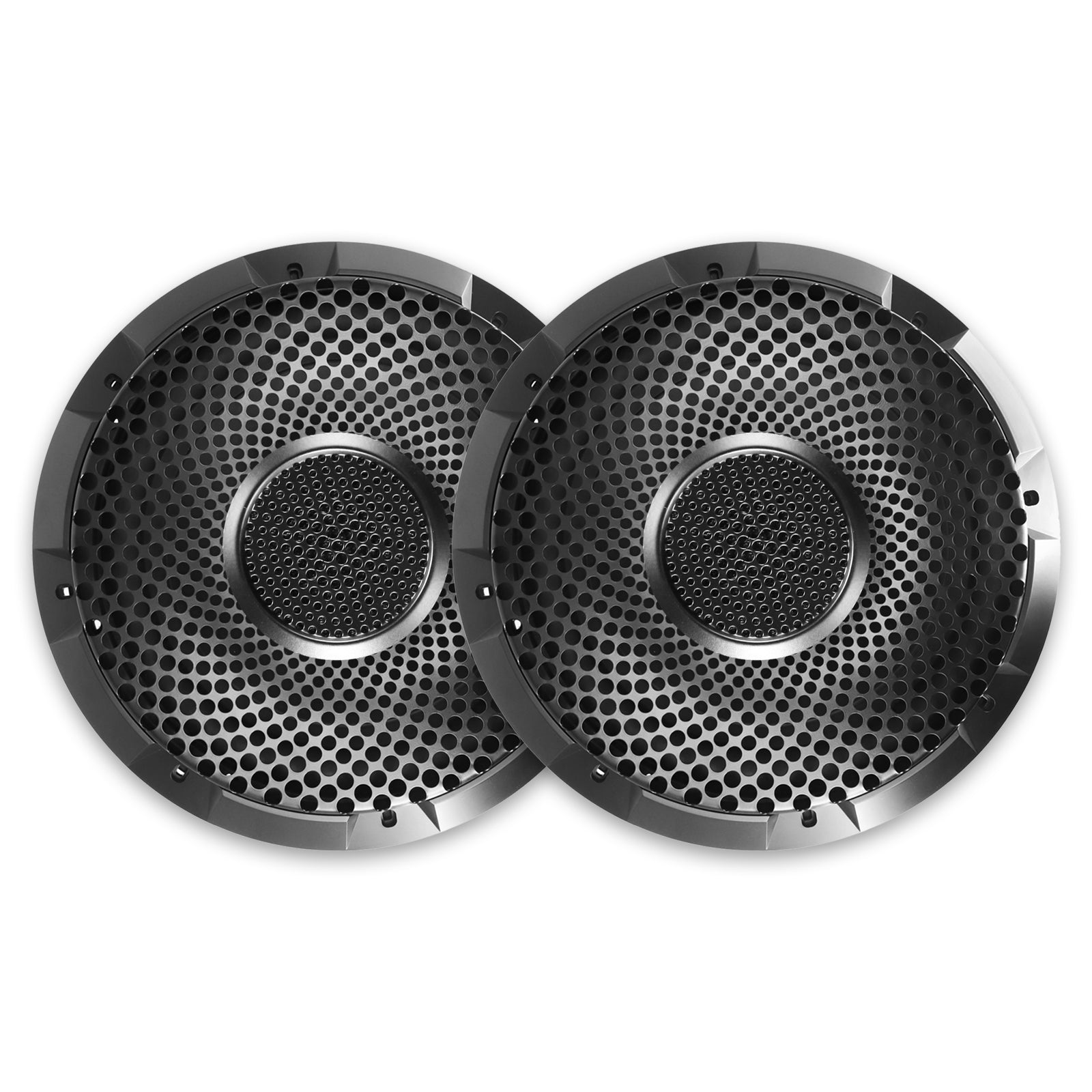 SG-65P - Pair 6.5-inch High Excursion Black Steel Mesh Grille for Midrange Speakers & Subwoofers