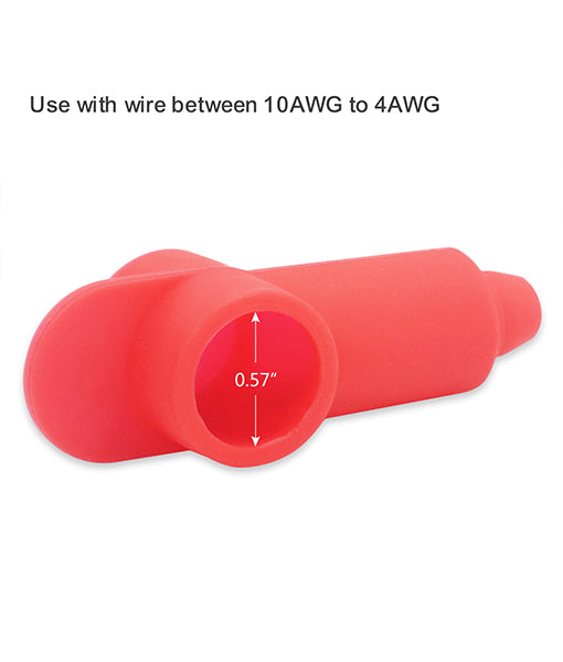 STC12-10 - Silicone 3/8" Stud Terminal Cover, Red and Black (5 Pairs)