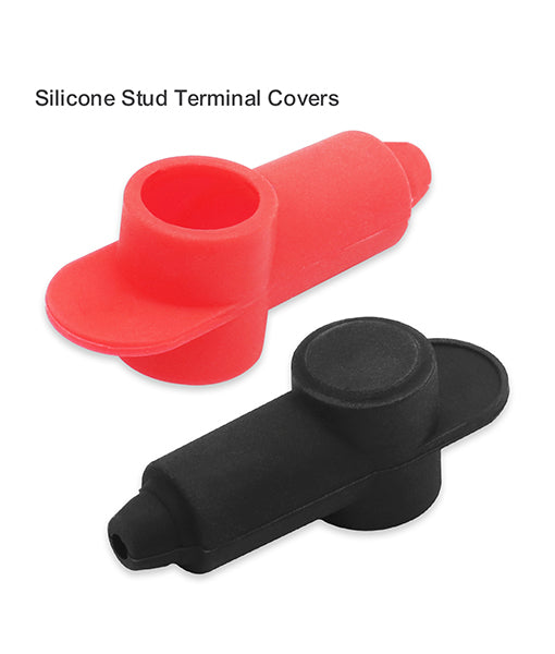 STC12-10 - Silicone 3/8" Stud Terminal Cover, Red and Black (5 Pairs)