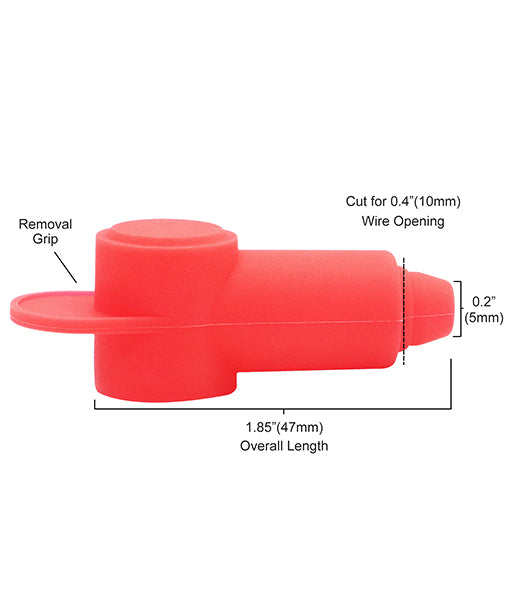 STC12-10 - Silicone 3/8" Stud Terminal Cover, Red and Black (5 Pairs)