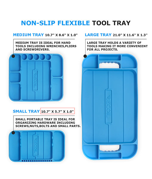 STT-K3 - Silicone Non-slip Flexible Tool Tray Organizer Trio Pack