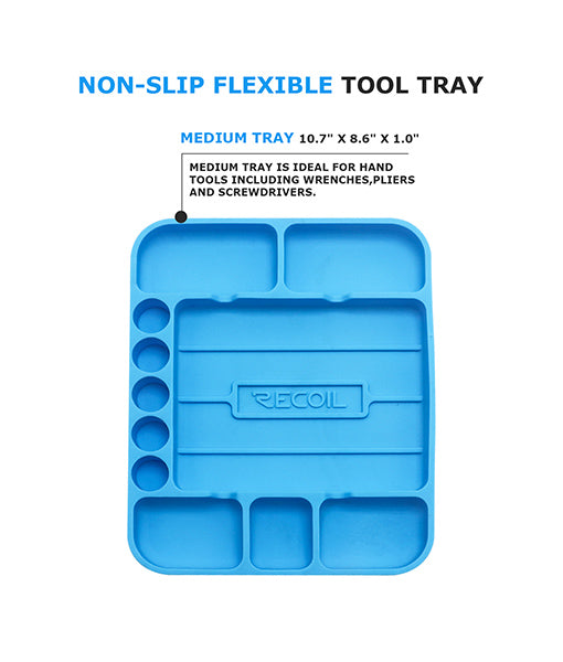 STT-M - Silicone Non-slip Flexible Tool Tray Organizer Medium