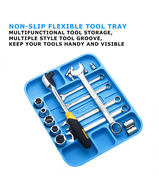STT-M - Silicone Non-slip Flexible Tool Tray Organizer Medium