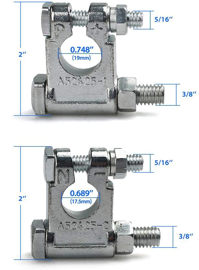 ZB1 - Battery Terminal, Positive and Negative